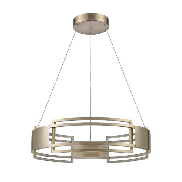 Atlas Fashionista 24" Integrated LED Chandelier - Chic Bronze Pendant for Modern Interior Lighting Design CL11171-GD