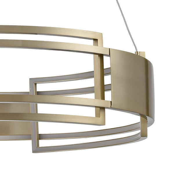 Atlas Fashionista 24" Integrated LED Chandelier - Chic Bronze Pendant for Modern Interior Lighting Design CL11171-GD