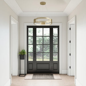 Atlas Fashionista 24" Integrated LED Chandelier - Chic Bronze Pendant for Modern Interior Lighting Design CL11171-GD