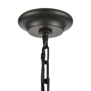 Atlas Fitzroy 5-Light Chandelier - Modern Sculptural Design with Geometric Elegance and Clear Glass Shades Matte Black 28'' CL11172-BK