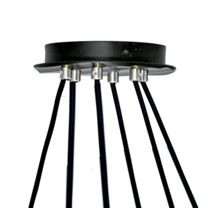 Atlas Flame 36'' Wide 12-Light Chandelier - Modern Matte Black & Chrome Design for Contemporary Spaces CL11174-BK