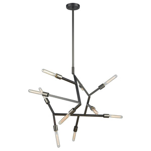 Atlas Freeform 6-Light Chandelier - Modern Sculptural Design for Contemporary Indoor Spaces and Illumination Dark Graphite 29'' CL11182-BK