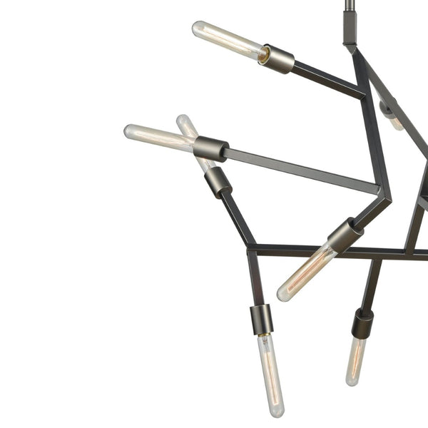 Atlas Freeform 6-Light Chandelier - Modern Sculptural Design for Contemporary Indoor Spaces and Illumination Dark Graphite 29'' CL11182-BK