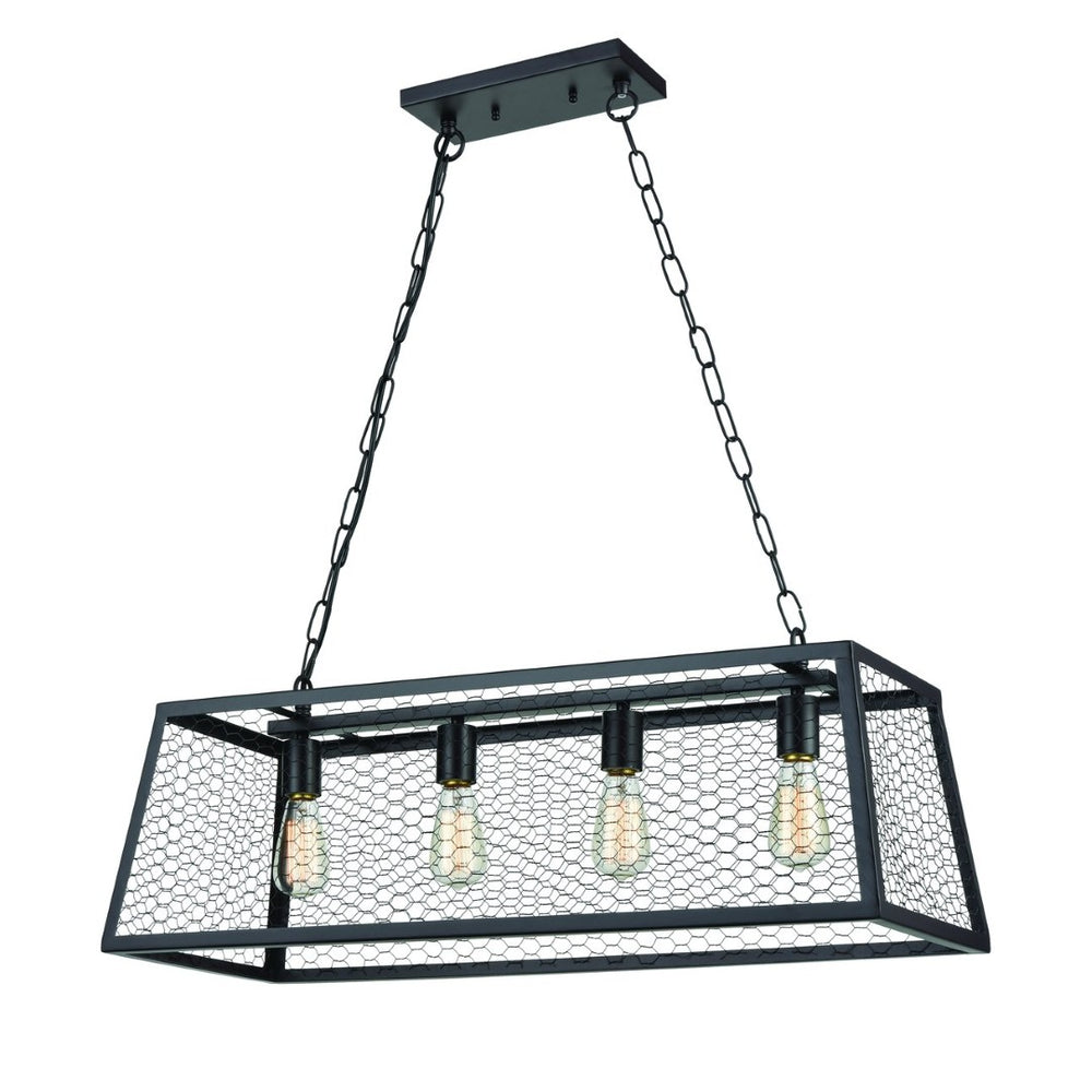 Atlas Grange 31'' Wide 4-Light Chandelier – Elegant Oil Rubbed Bronze Fixture for Dining & Living Spaces CL11192-BZ
