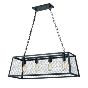 Atlas Grange 31'' Wide 4-Light Chandelier – Elegant Oil Rubbed Bronze Fixture for Dining & Living Spaces CL11192-BZ