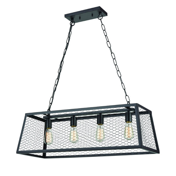 Atlas Grange 31'' Wide 4-Light Chandelier – Elegant Oil Rubbed Bronze Fixture for Dining & Living Spaces CL11192-BZ