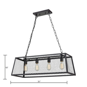 Atlas Grange 31'' Wide 4-Light Chandelier – Elegant Oil Rubbed Bronze Fixture for Dining & Living Spaces CL11192-BZ