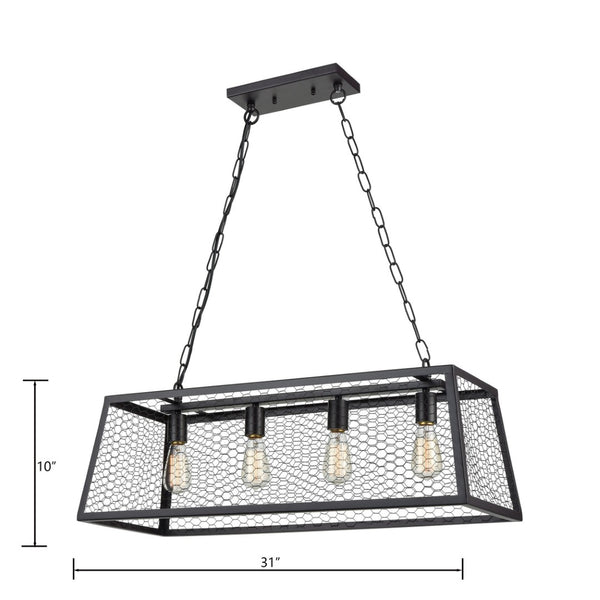 Atlas Grange 31'' Wide 4-Light Chandelier – Elegant Oil Rubbed Bronze Fixture for Dining & Living Spaces CL11192-BZ