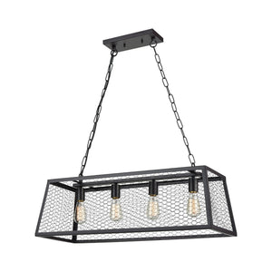 Atlas Grange 31'' Wide 4-Light Chandelier – Elegant Oil Rubbed Bronze Fixture for Dining & Living Spaces CL11192-BZ