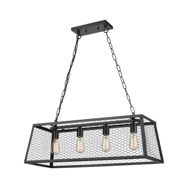 Atlas Grange 31'' Wide 4-Light Chandelier – Elegant Oil Rubbed Bronze Fixture for Dining & Living Spaces CL11192-BZ