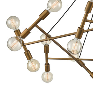 Atlas Guesting 54'' Wide Halo-Shaped 20-Light Chandelier in Antique Brass for Grand Foyers & Living Spaces CL11193-BS