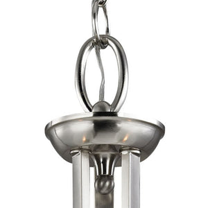 Atlas Hamilton 3-Light Chandelier – Elegant Updated-Traditional Design with Curved Arms and Soft Glow Brushed Nickel with White Glass 25'' CL11195-NK