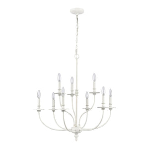 Atlas Hartford 6-Light Chandelier - Timeless Elegance with Minimalist Design for Modern Interiors Farmhouse White 29'' CL11200-WH