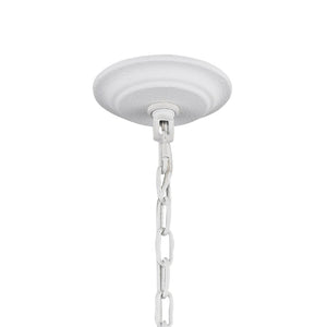 Atlas Hillcrest 24" Wide 4-Light Chandelier - Stylish Fabric & Lattice Design for Modern Interiors CL11202-WH