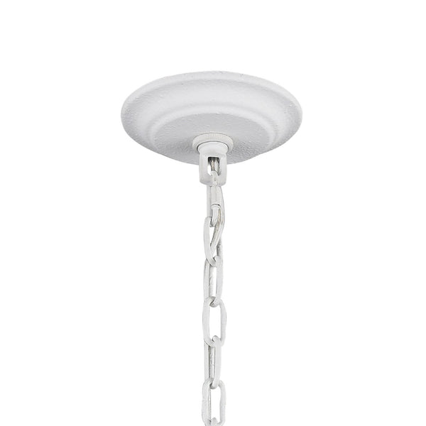 Atlas Hillcrest 24" Wide 4-Light Chandelier - Stylish Fabric & Lattice Design for Modern Interiors CL11202-WH