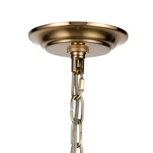 Atlas Inga 29'' Wide 9-Light Chandelier - Elegant Brass & Ash Wood Design for Modern Home Interiors CL11205-BS