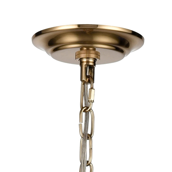 Atlas Inga 29'' Wide 9-Light Chandelier - Elegant Brass & Ash Wood Design for Modern Home Interiors CL11205-BS