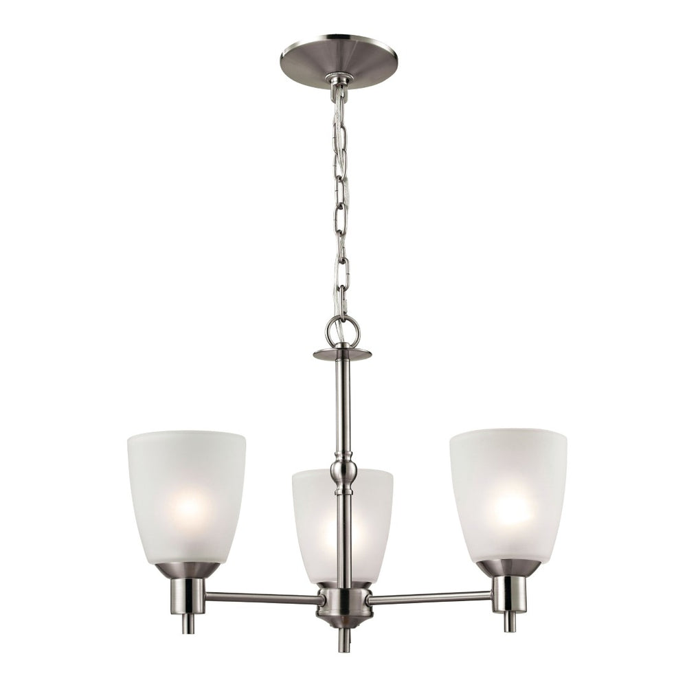 Atlas Jackson 20" Wide 3-Light Chandelier - Timeless Brushed Nickel Fixture for Elegant Interiors CL11206-NK