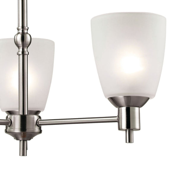 Atlas Jackson 20" Wide 3-Light Chandelier - Timeless Brushed Nickel Fixture for Elegant Interiors CL11206-NK