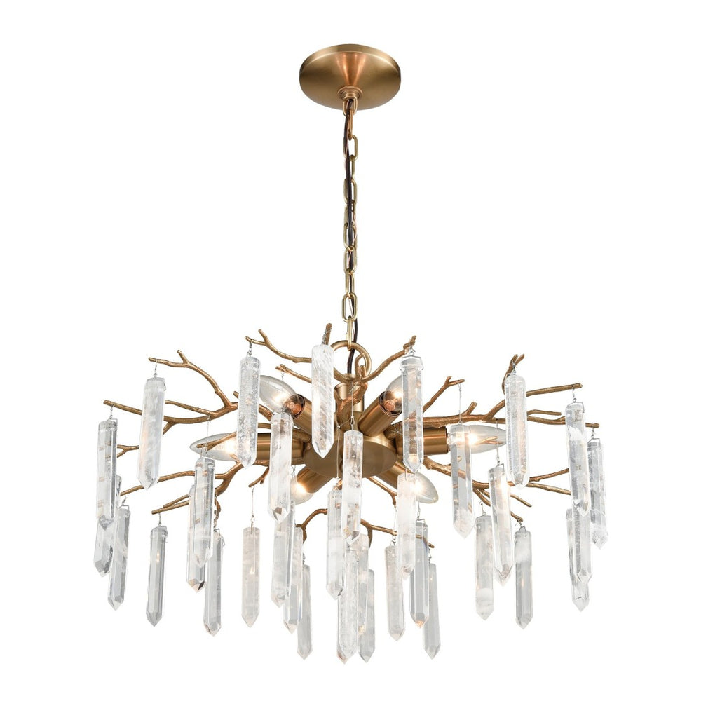 Atlas Kvist 22" Wide 6-Light Chandelier in Cafe Bronze - Rustic Elegance with Sparkling Crystal Accents CL11212-BZ
