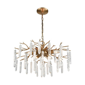 Atlas Kvist 22" Wide 6-Light Chandelier in Cafe Bronze - Rustic Elegance with Sparkling Crystal Accents CL11212-BZ