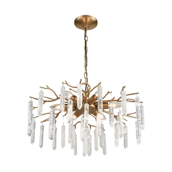 Atlas Kvist 22" Wide 6-Light Chandelier in Cafe Bronze - Rustic Elegance with Sparkling Crystal Accents CL11212-BZ