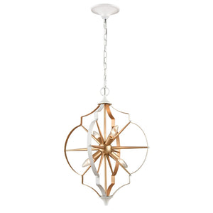 Atlas Laguna Beach 4-Light Chandelier - Mid-Century Starburst Design for Glamorous Home Illumination Gold 18'' CL11213-GD