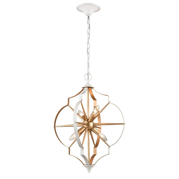 Atlas Laguna Beach 4-Light Chandelier - Mid-Century Starburst Design for Glamorous Home Illumination Gold 18'' CL11213-GD