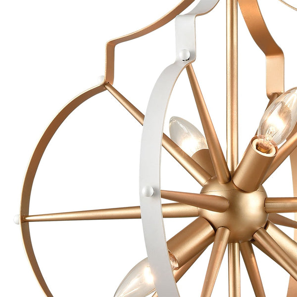 Atlas Laguna Beach 4-Light Chandelier - Mid-Century Starburst Design for Glamorous Home Illumination Gold 18'' CL11213-GD
