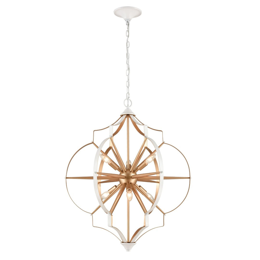 Atlas Laguna Beach 4-Light Chandelier - Mid-Century Starburst Design for Glamorous Home Illumination Gold 26'' CL11214-GD