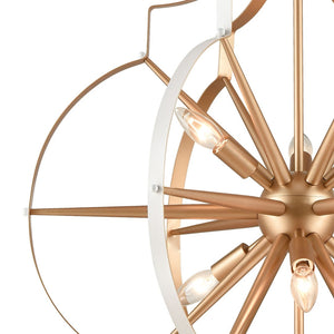 Atlas Laguna Beach 4-Light Chandelier - Mid-Century Starburst Design for Glamorous Home Illumination Gold 26'' CL11214-GD