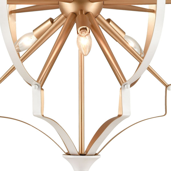 Atlas Laguna Beach 4-Light Chandelier - Mid-Century Starburst Design for Glamorous Home Illumination Gold 26'' CL11214-GD