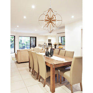 Atlas Laguna Beach 4-Light Chandelier - Mid-Century Starburst Design for Glamorous Home Illumination Gold 26'' CL11214-GD
