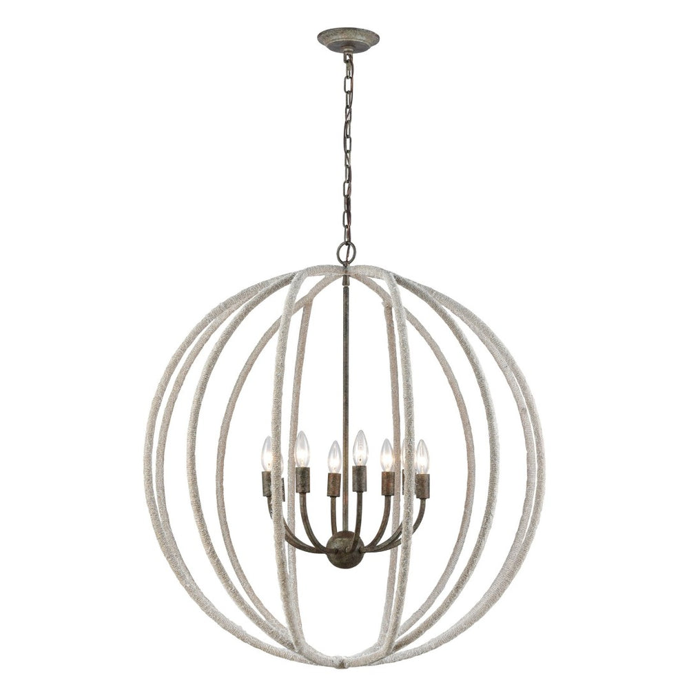Atlas Lasso 32" Wide 8-Light Chandelier - Modern Gray Design for Dining Rooms & Entryways, Timeless Aesthetic CL11216-GY