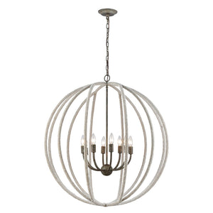 Atlas Lasso 32" Wide 8-Light Chandelier - Modern Gray Design for Dining Rooms & Entryways, Timeless Aesthetic CL11216-GY