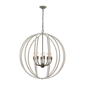 Atlas Lasso 32" Wide 8-Light Chandelier - Modern Gray Design for Dining Rooms & Entryways, Timeless Aesthetic CL11216-GY