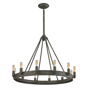 Atlas Lewisburg 27'' Wide 12-Light Chandelier in Malted Rust - Mediterranean Elegance for Your Home CL11219-GY