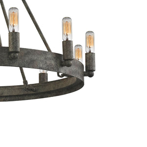 Atlas Lewisburg 27'' Wide 12-Light Chandelier in Malted Rust - Mediterranean Elegance for Your Home CL11219-GY