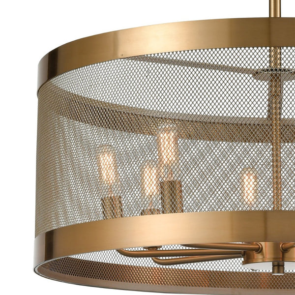 Atlas Line in the Sand 24'' Wide 8-Light Chandelier - Art Deco Elegance in Warm Satin Brass Finish CL11224-BS