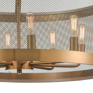 Atlas Line in the Sand 24'' Wide 8-Light Chandelier - Art Deco Elegance in Warm Satin Brass Finish CL11224-BS