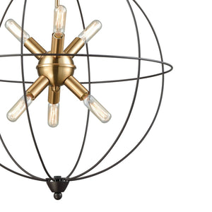 Atlas Loftin 19'' Wide 6-Light Chandelier in Oil Rubbed Bronze - Modern Mid-Century Atomic Design Fixture CL11226-BZ