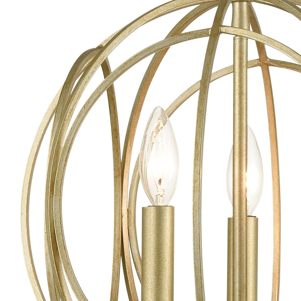 Atlas Loughton 14'' Wide 3-Light Chandelier - Modern Sculptural Design in Elegant Golden Silver Finish CL11227-GD
