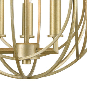 Atlas Loughton 14'' Wide 3-Light Chandelier - Modern Sculptural Design in Elegant Golden Silver Finish CL11227-GD