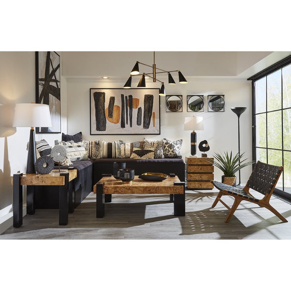 Atlas Luca 4-Light Midcentury Chandelier - Adjustable Shades for Stylish Illumination in Any Space Natural CL11229-BS