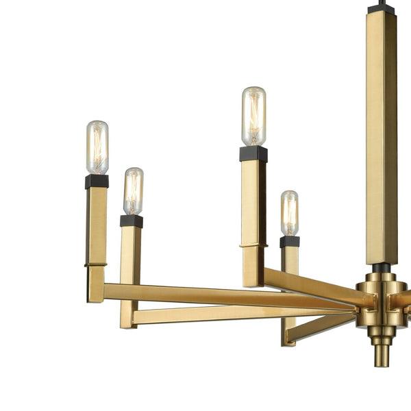Atlas Mandeville 31'' Wide 8-Light Chandelier – Modern Oil Rubbed Bronze & Satin Brass for Elegant Interiors CL11234-BS