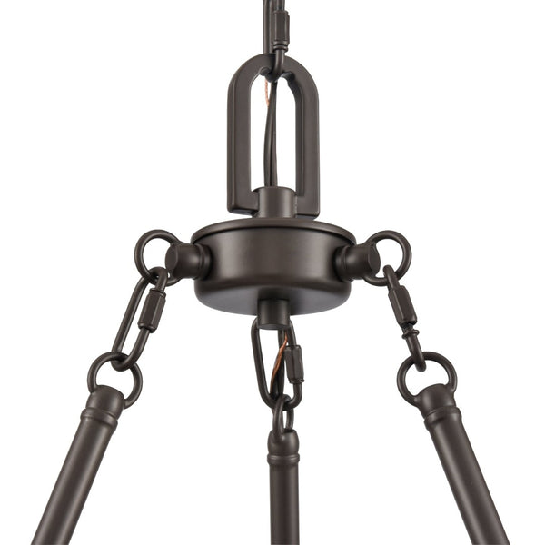 Atlas Marion 24.5'' Wide 5-Light Chandelier - Rustic Lodge Elegance in Oil Rubbed Bronze Finish CL11235-BZ