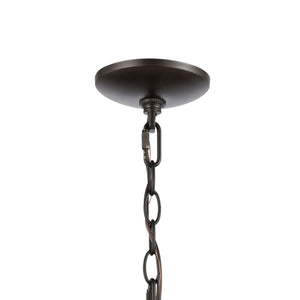 Atlas Market Square 3-Light Chandelier with Seeded Glass Shades - Elegant Lighting for Any Room Oil Rubbed Bronze CL11236-BZ