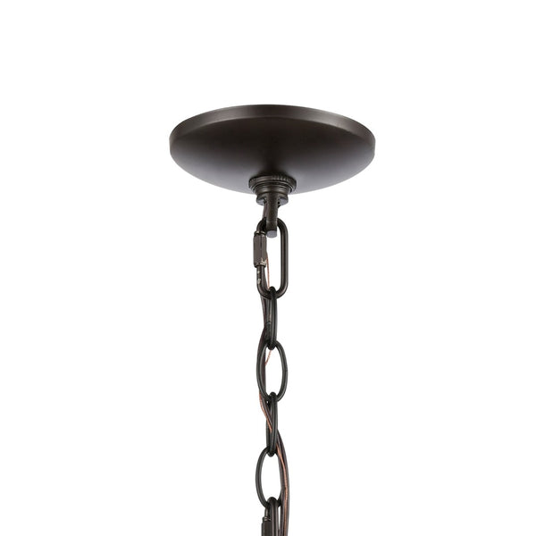 Atlas Market Square 3-Light Chandelier with Seeded Glass Shades - Elegant Lighting for Any Room Oil Rubbed Bronze CL11236-BZ
