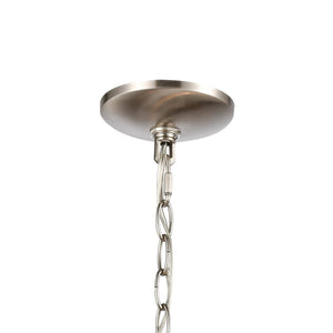 Atlas Market Square 3-Light Chandelier with Seeded Glass Shades - Elegant Lighting for Any Room Brushed Nickel CL11236-NK