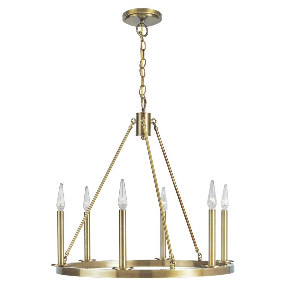 Atlas Martin 6-Light Chandelier in Rich Bronze - Elegant Hoop-and-Loop Design for Modern & Traditional Spaces CL11239-BZ